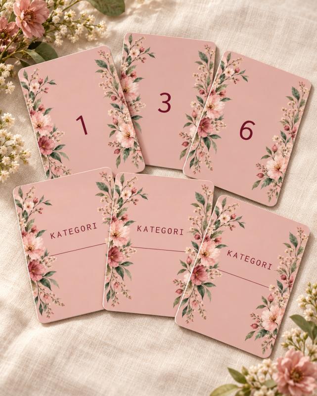 Shuffel kort blomster